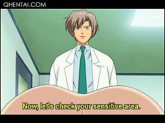 Nasty hentai doctor toys tight ass with speculum and gets BJ