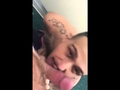 He swallows cum