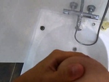 Big-Ass Black Teen's Solo Shower Footjob on Webcam